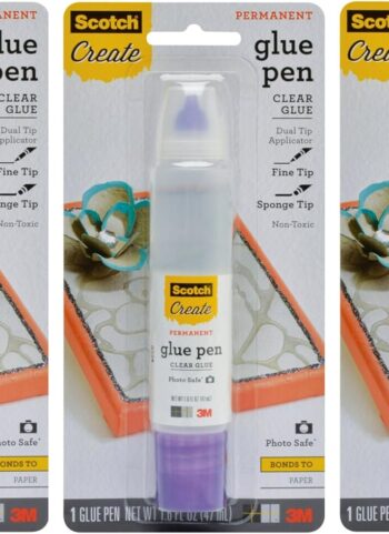 Scotch Scrapbookers Glue with Two-Way Applicator, 1.6 Ounce, (Pack of 3)